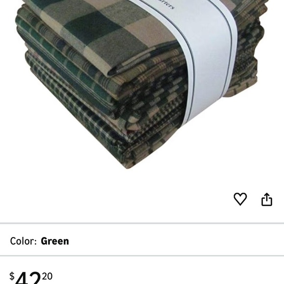 Dunroven House Green and Tan Fabric Fat Quarters - Picture 4 of 4